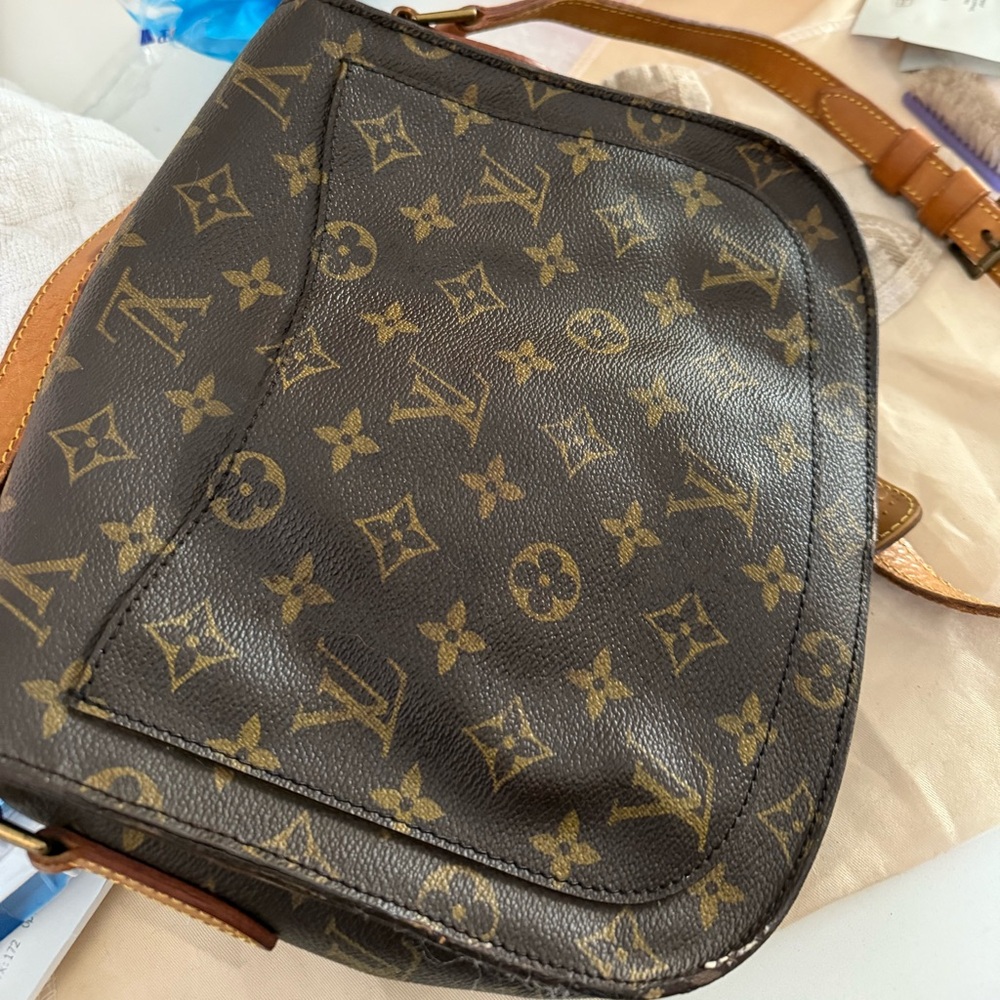 Louis Vuitton Brown and Tan Monogram Crossbody Bag - Picture 7 of 9